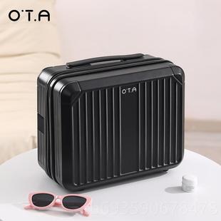 正品OTA14拉寸手提行李箱附加包女登机迷你化妆箱收可纳套杆携式