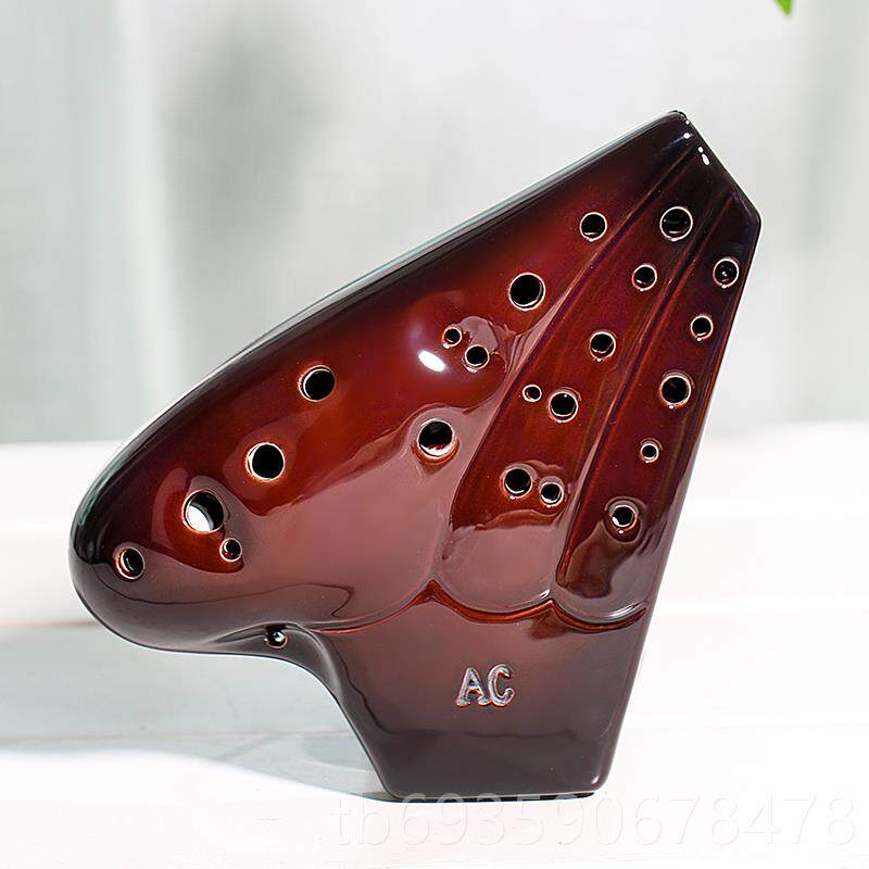 正品演木火陶笛三管C调进阶专业奏青花瓷复3管烧A中音C调吹奏乐熏