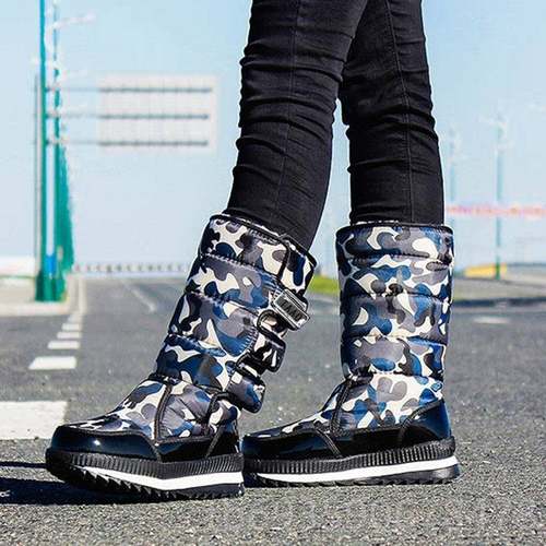 正品东北地靴新款男女高棉筒加绒加厚时保暖靴雪冬季尚防水防滑耐