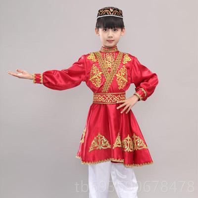 正品新疆哈舞蹈演出服儿童女童少民族萨女克族服数装维吾族舞蹈演