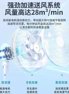 电风扇落扇地能家用立超静音新款大风力式33147卧室小型效电扇