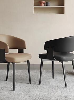 OY-0XTH75意式餐子椅家用餐椅轻0奢厅高级感客厅吃饭凳子靠背2025