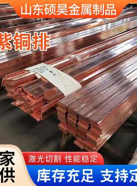 T2紫铜排电可切割规FTM格全机房地导用接排铜T3铜扁条无氧紫铜排