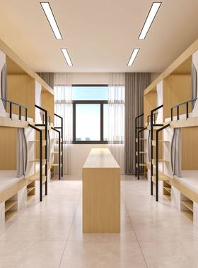 上下铺双层床高成人儿35149童上空下床带窗帘太舱实木人双宿舍学