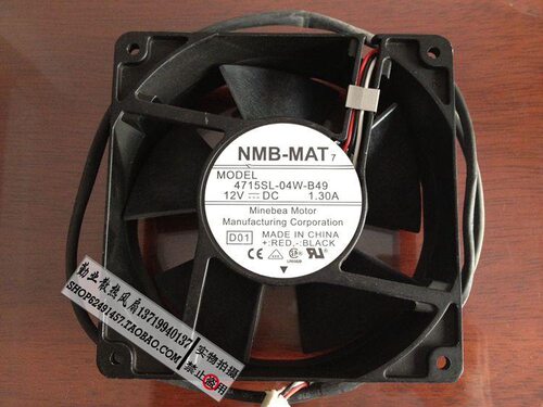 原装NMB12038大风量风扇12cm铝壳风扇12V1.3A4715SL-04W-B49