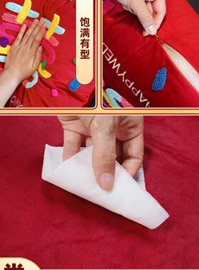 F99TH69M布新结婚多巴胺喜字压抱婚床枕一对房客厅沙发红色囍字靠