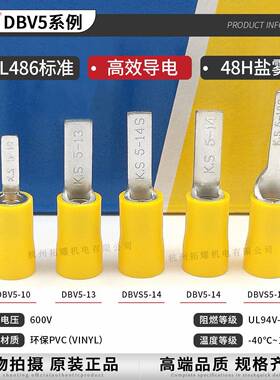 KST健和兴DBV5-10/13B缘VS5-C14/18片形绝端子K.S端头DUL697E认证