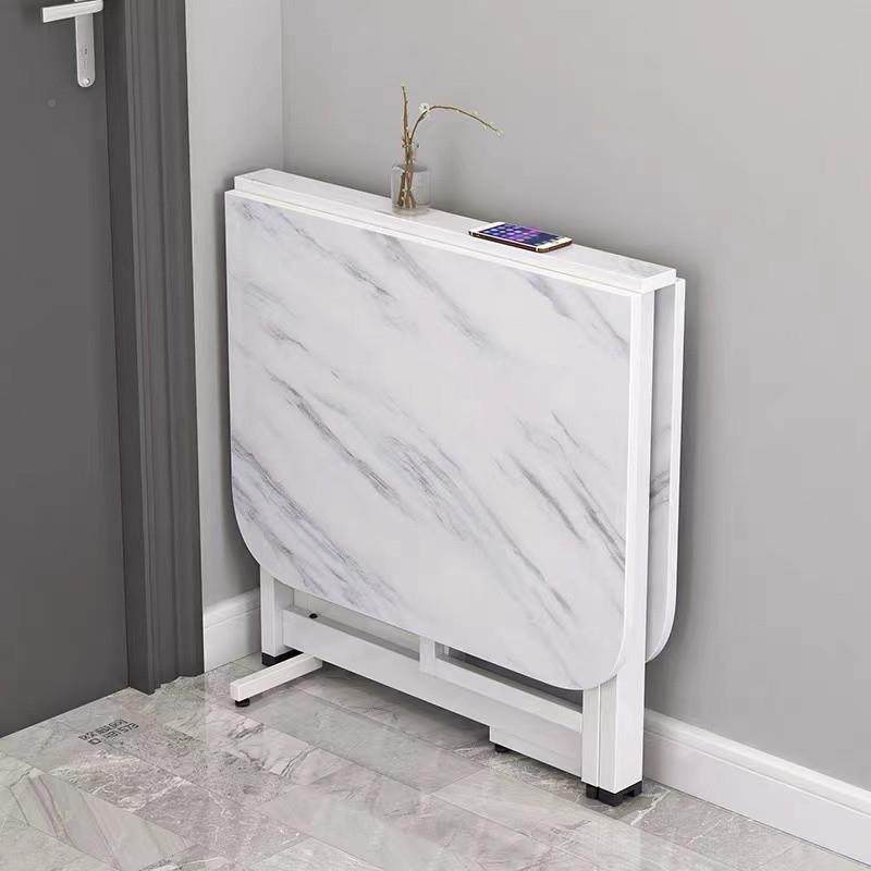 dpp叠餐桌家用户型超薄功能折叠桌218长方多形仿折岩板小可移动吃