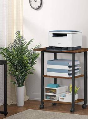 打办公室打印机置物架多层印RB100715机架带桌轮动子可移放打印机