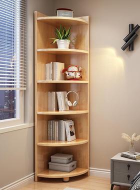 全实木SOF书架置架落地转角柜客厅物墙角储物室柜三角形卧角落角