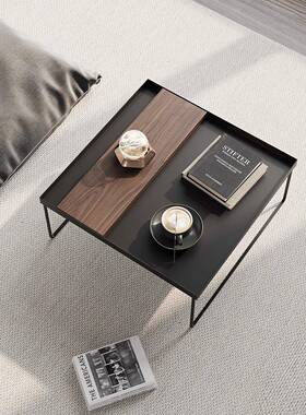 网2023红飘窗小小桌子轻奢榻榻米茶桌茶几日黑式色QSV炕桌矮桌茶