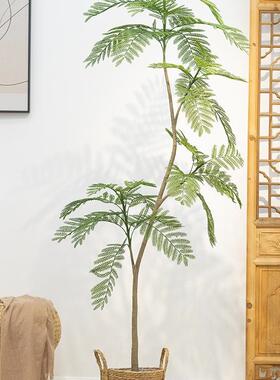 蓝花楹仿真绿高端轻奢落室植内生客tb-75442厅盆景装饰花仿植物大