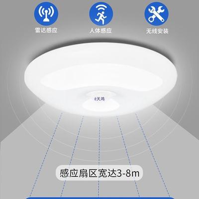 充电式吸顶灯无线雷达感应灯体道免布线走廊过楼NLG道人入户门灯