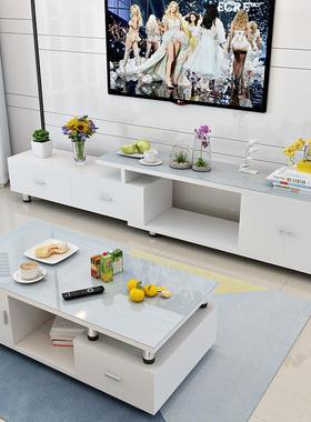 几电视代柜组合现小简易户茶型客厅整装28221钢化玻璃可伸缩经济