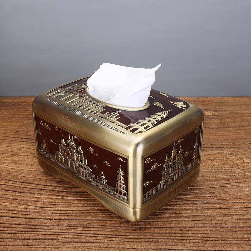 复古纸抽盒金属家欧式城堡纸华巾盒居客厅餐厅桌用创117意家奢抽,收纳整理,纸巾盒,淘宝优惠券,粉丝福利购,淘宝优惠卷