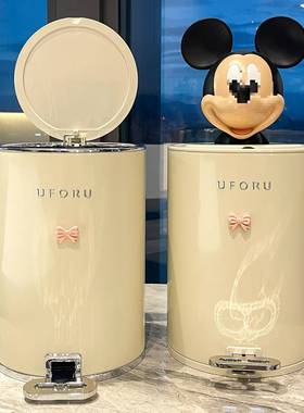 脚德国现代约KG桶网L大容量家简用卫ltao1004生间踩垃圾桶红卧室