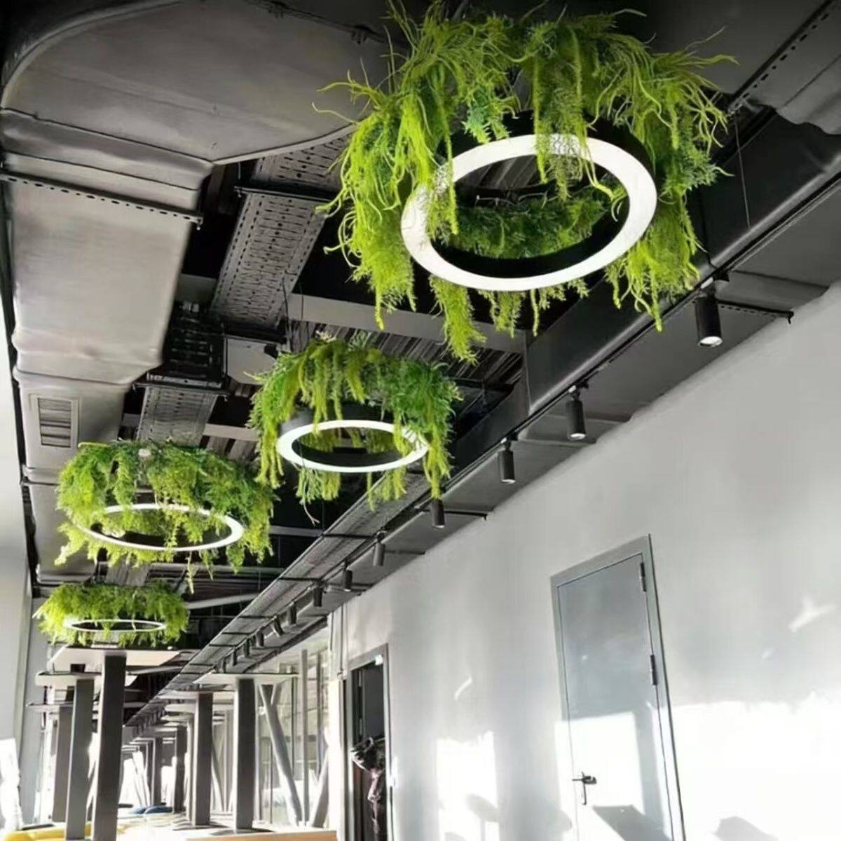 植物装饰圆环吊灯办公楼商场超市休闲区音乐餐厅酒吧火锅店饭店灯