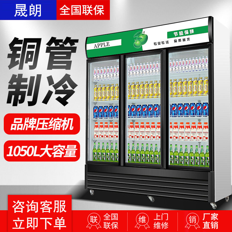 商用立式双门展示柜水果保鲜柜冰箱冰柜啤酒柜冷藏柜饮料柜