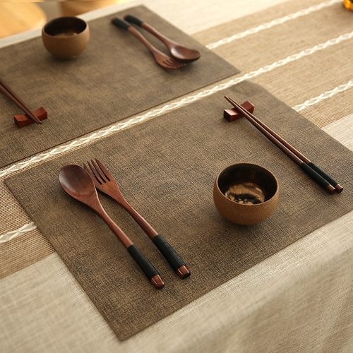 日本高级感餐垫加厚皮革防水防油