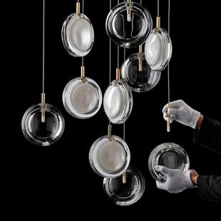 现代简约餐厅吧台北欧别墅楼梯间卧室床头售楼处样板间设计师吊灯