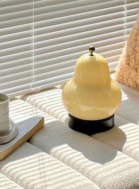 梨子台灯客厅卧室创意奶油风台灯触摸开关氛围少女感装饰小夜灯