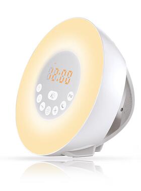 智能自然唤醒灯闹钟 led多功能七彩氛围灯睡眠灯 模拟日出日落