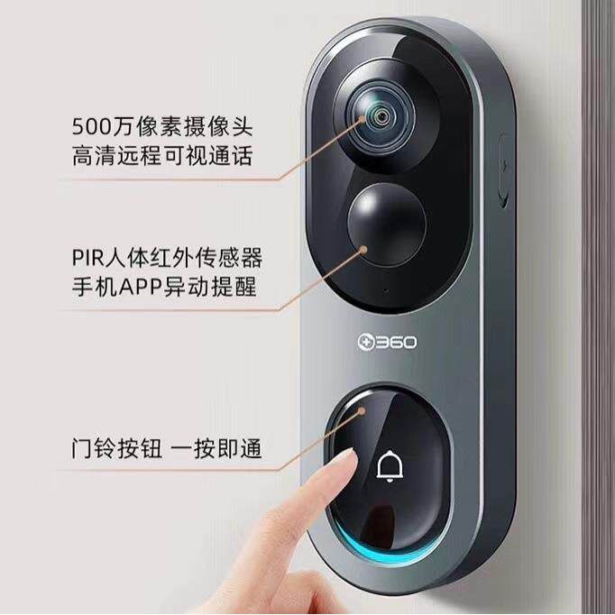 360可视门铃6pro全景监控手机远程对讲500万智能电子猫眼