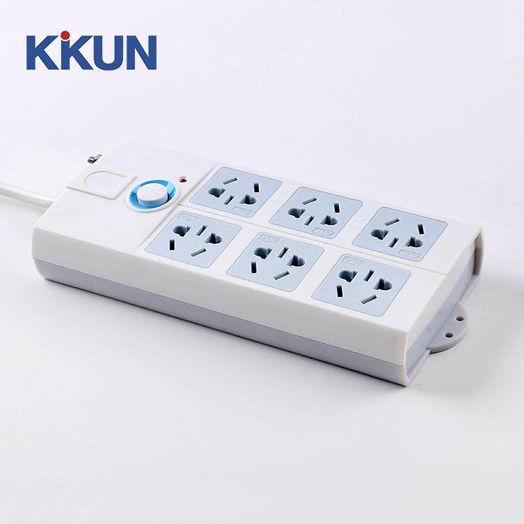 防雷排插6孔位2.8米线过载保护10A大功率双重电源防雷接线插座