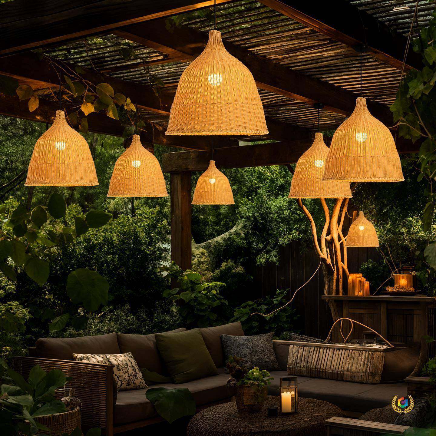 民?藤个艺餐厅吊灯性创意宿复古商用藤景422区防水灯笼编户外挂树,家装灯饰光源,智能吊灯,淘宝优惠券,粉丝福利购,淘宝优惠卷