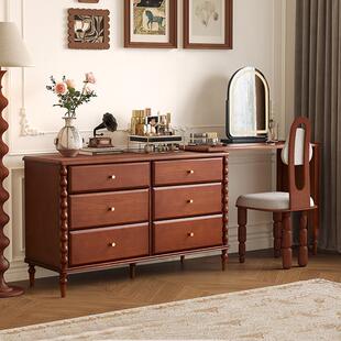 大司马化复古梳妆体台卧梳室书桌妆台转角妆台斗柜WUZ一实木化妆