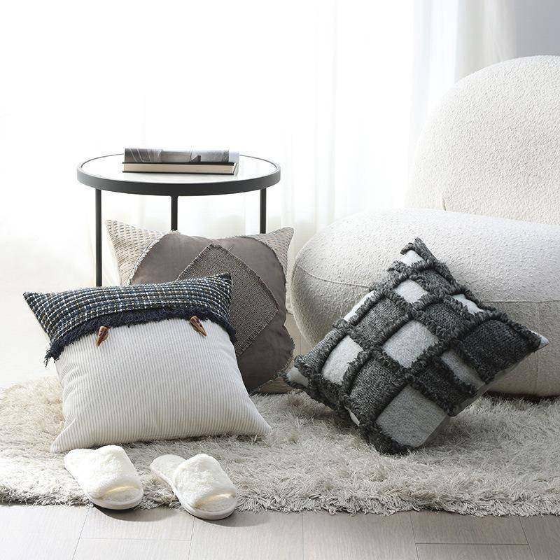 简约寂中古风贴民布绣抱枕垫酒店宿样板间靠售楼部软装诧摆抱枕组,居家布艺,抱枕被,淘宝优惠券,粉丝福利购,淘宝优惠卷