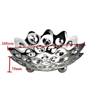 T不锈钢锤印自盘时尚 创意不锈钢V果盘酒店酒吧KFLC031助餐家居锤