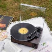 14795货MIN现黑唱机压电唱针免扩音复胶古留声机民宿I采购优选