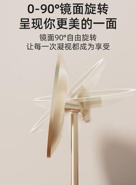 LED灯台式桌面GHI化镜妆子木新质带三色灯学款生补光镜梳妆镜可充