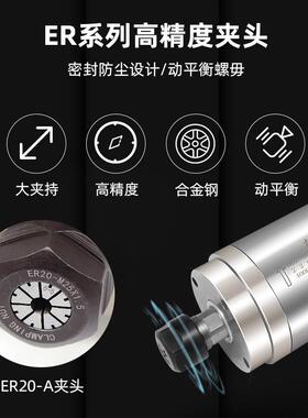 雕机电主轴电刻机高速主轴800W1.5KW2.25KW3.2W.5KKW雕UDX刻动力