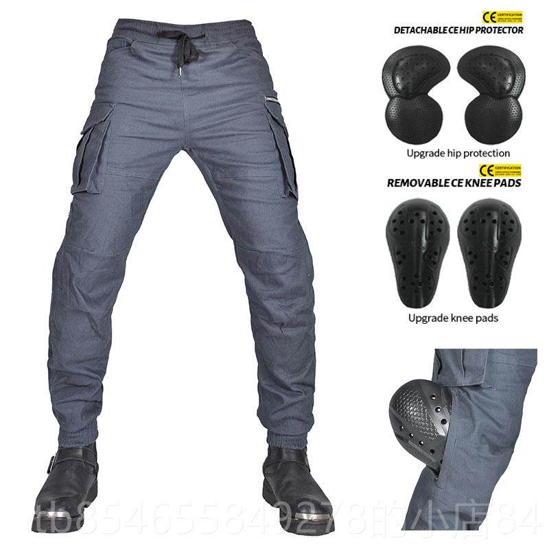 正品松摩托车骑行裤工牛仔休闲撕机车装男士女弹力宽四季防风抗裂