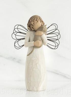 高档愿一礼物】i美国宠wllow 系tree 物列小猫小狗 人物摆件手工