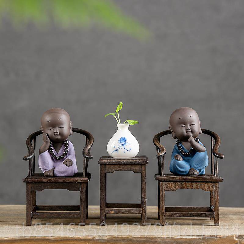 正品弥聚装尚帙 禅意茶宠摆件精品创意紫砂和茶玩可养小沙家居饰