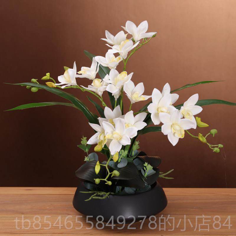 正品高级真蕙兰仿花假花成电品套装摆件花家居柜客厅餐桌视摆设装,鲜花速递/花卉仿真/绿植园艺,仿真花,淘宝优惠券,粉丝福利购,淘宝优惠卷