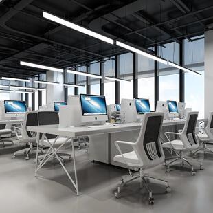 现代简约led灯办公室一字长条吊灯吧台工作室办公区造型拼接灯具