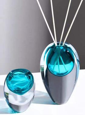 简约现代花瓶玻璃轻奢样板房软装饰客厅摆件桌面插花创意琉璃花器