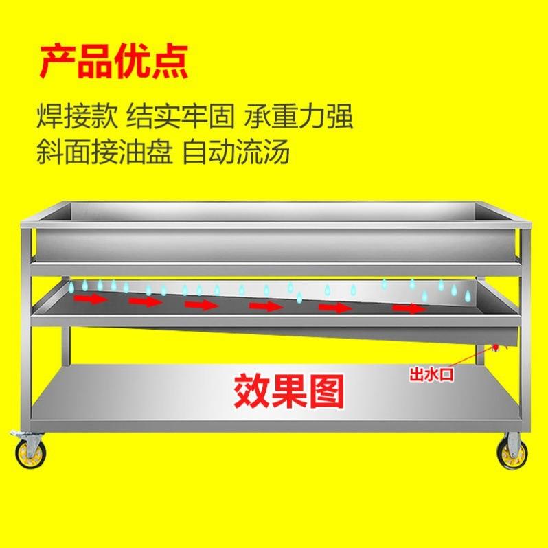 卤肉熟食分拣台不锈钢凉肉台卤煮卤菜沥水车现煮现捞漏网漏垒德株