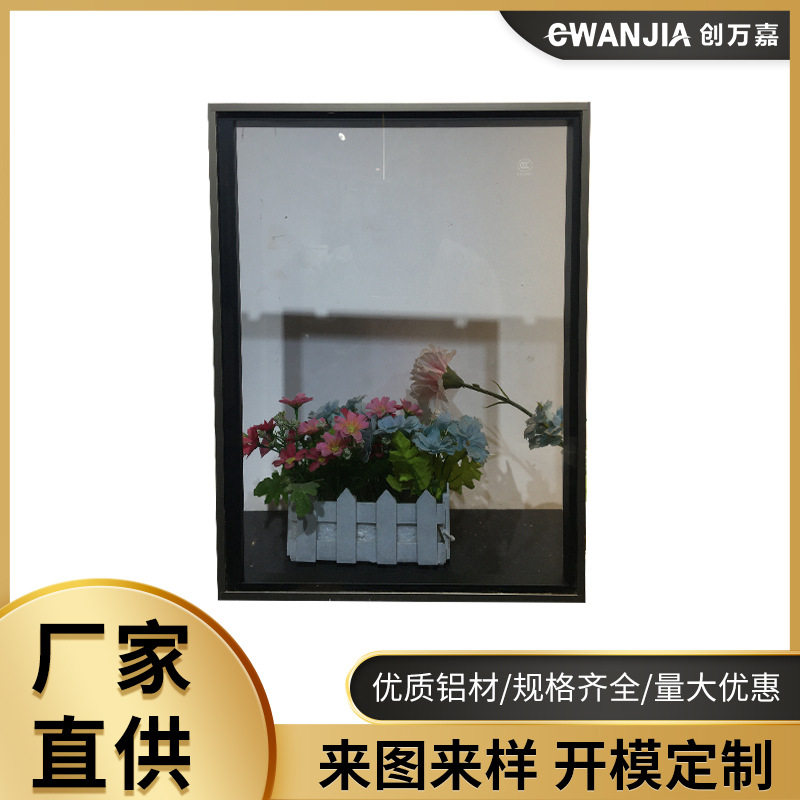 意式极简25置物架板发光玻璃层板LED感应灯 衣柜灯铝合金铝框隔板