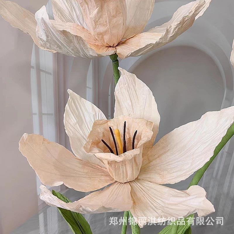 水仙婚庆道具水仙路引花手工纸花婚礼台仿真花摆件花场美商舞陈摄