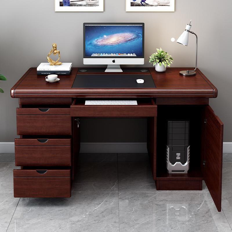 GxP办公桌台式电脑桌办公室职员单人带抽屉锁家用书桌写字台学校