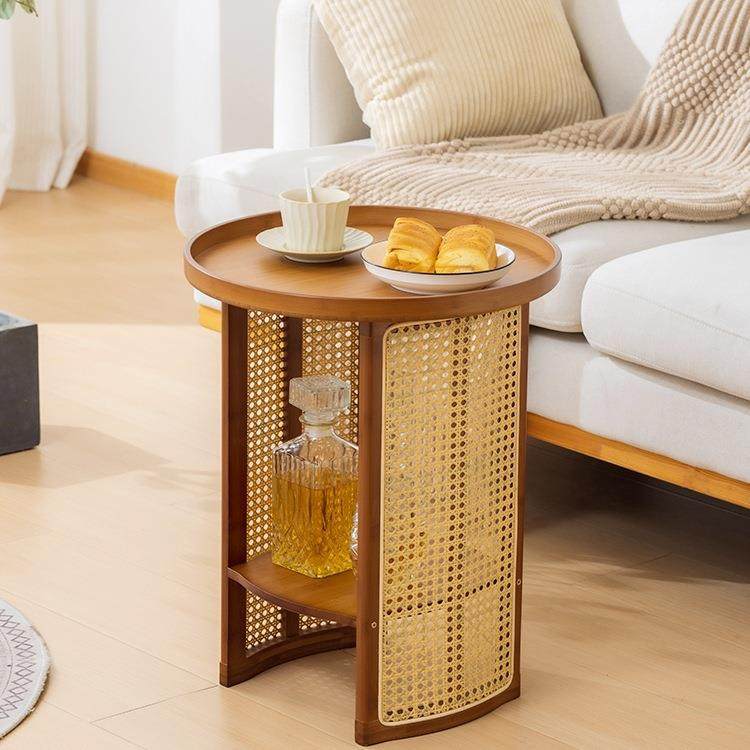 边几客厅沙发小茶几床头边柜创意圆形茶桌阳台小桌子日式藤编角几,基础建材,脚轮/万向轮,淘宝优惠券,粉丝福利购,淘宝优惠卷