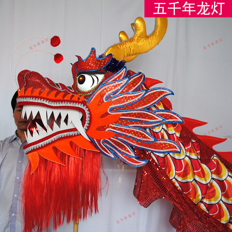 绸布龙龙灯舞龙道具舞龙绸段龙舞龙舞狮道具五千年龙灯河南龙