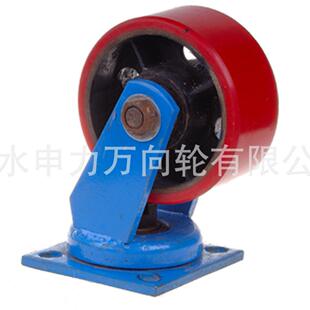 铁芯聚氨酯重型万向轮刹车脚轮调节定向轮轮子加重手推车轮子大全