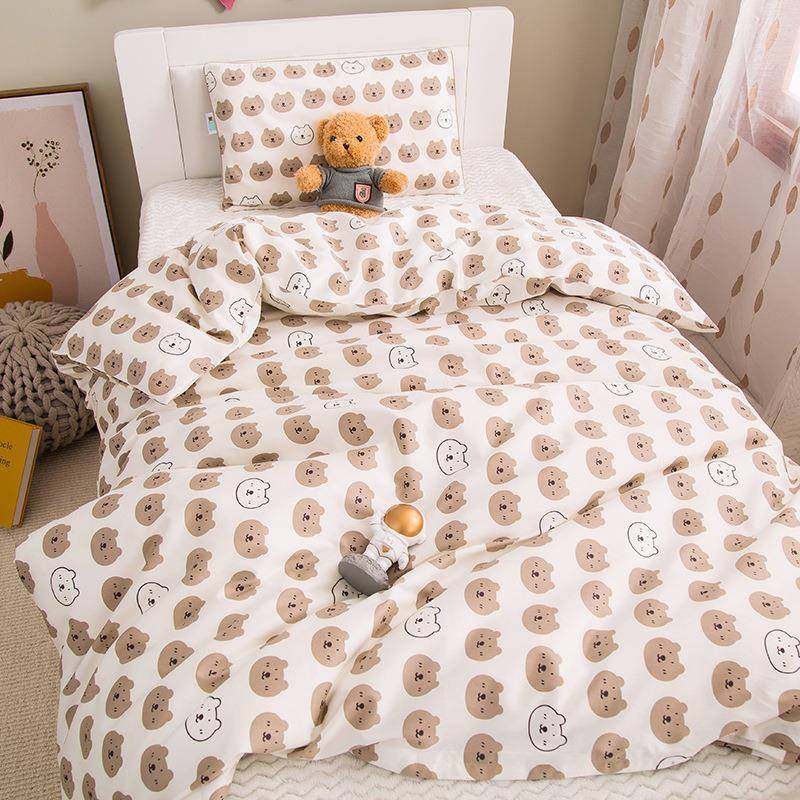 60支A类全棉贡缎儿童被套纯棉幼儿园被罩褥子套小朋友卡通被罩,床上用品,学生床品套件,淘宝优惠券,粉丝福利购,淘宝优惠卷