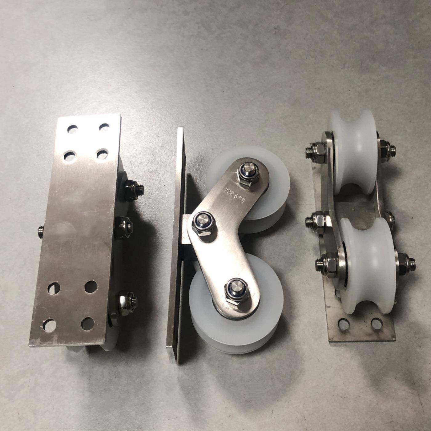 带板重型双轮尼龙轮大门庭院平移门304轨道轮下轮H型U型V型滑轮